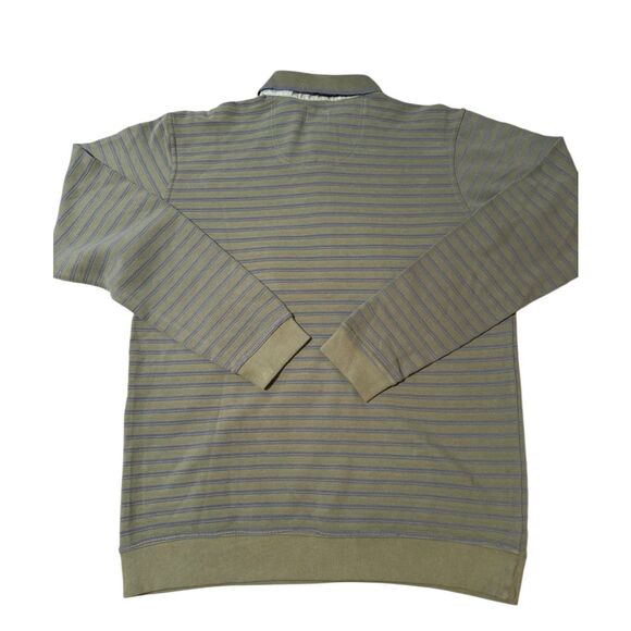 Weekendz off long sleeve button front henley stripe collar t-shirt M - Picture 5 of 5